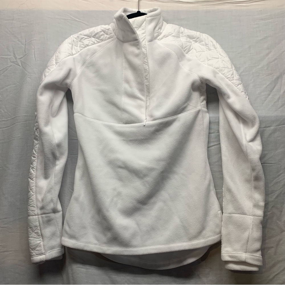 Athleta fuzzy quilted puff quarter zip